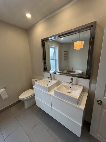 Double sink bathroom renovation, Toronto GTA