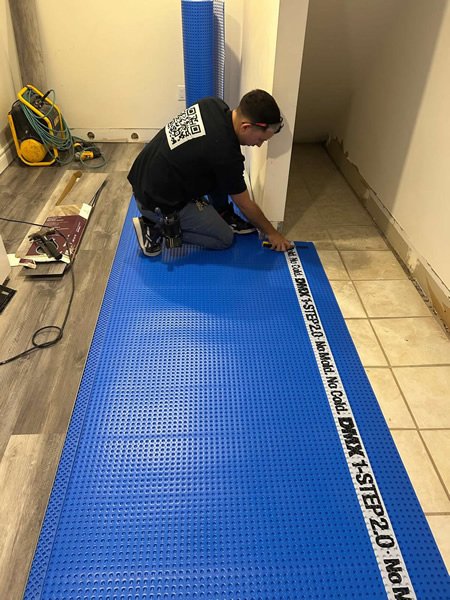 Professional flooring installation in progress GTA